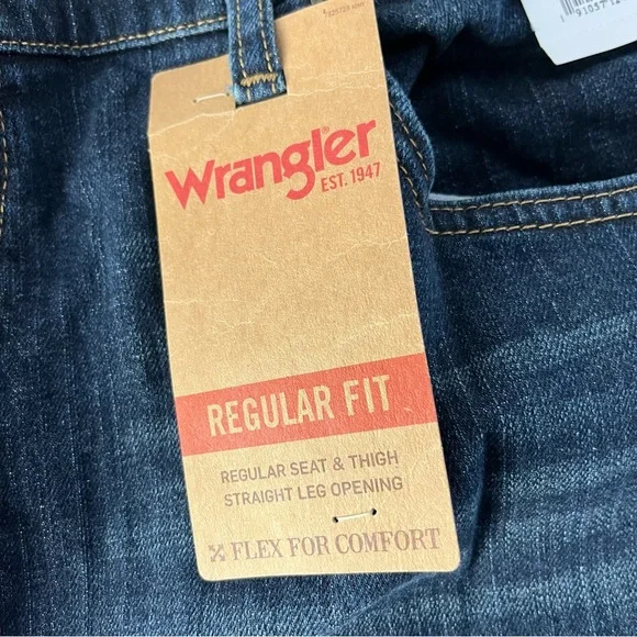 Wrangler Men’s Regular Fit Straight Leg Denim Jeans Size 40X30 - Picture 4 of 10
